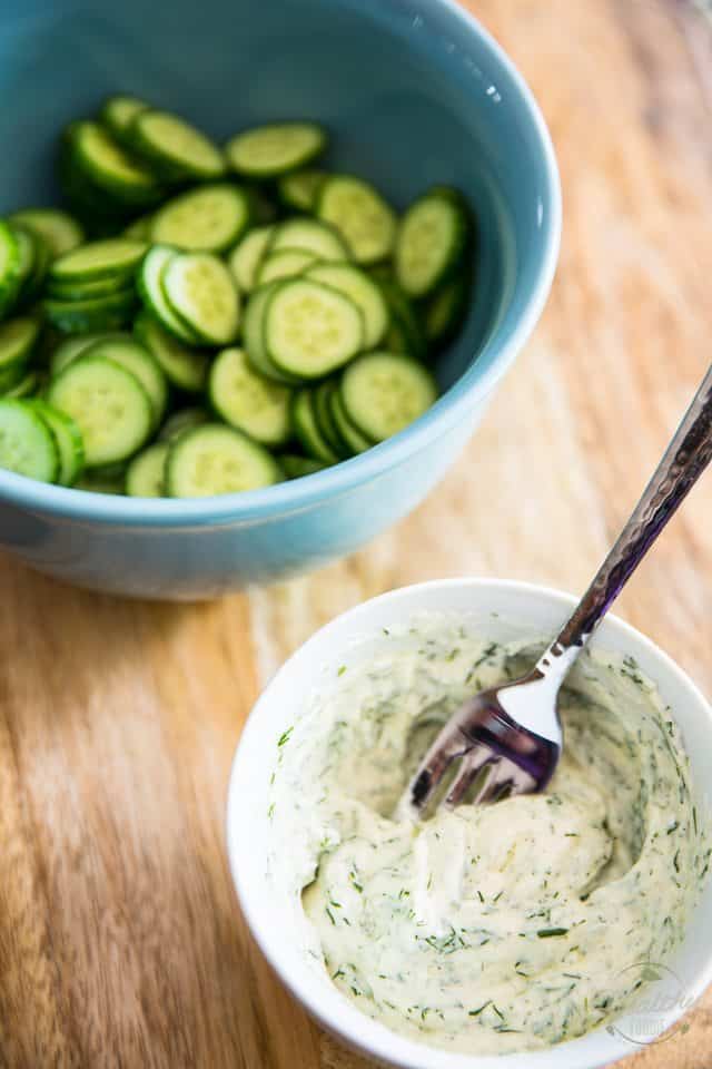 Creamy Dill Cucumber Salad | thehealthyfoodie.com