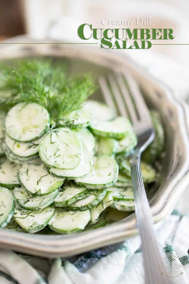 Creamy Dill Cucumber Salad | thehealthyfoodie.com