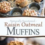 Perfect Oatmeal Muffins, even better than the bakery! Complete with crispy mushroom shaped top and super moist bottom, yet contain no refined sugar.