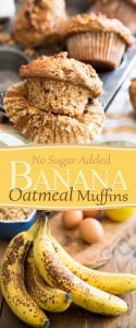 Banana Oatmeal Muffins | thehealthyfoodie.com