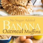 Banana Oatmeal Muffins | thehealthyfoodie.com