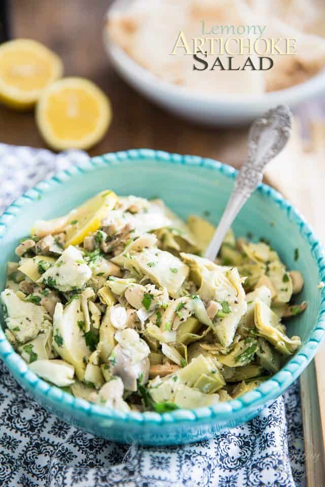 This Lemony Artichoke Salad is probably the easiest thing that will ever come out of your kitchen, yet it's so good, you'll want to make it every day!