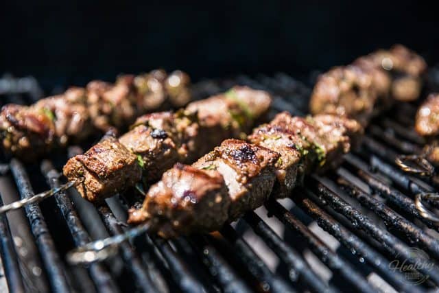 Lamb Kabobs with Tahini Sauce - Step-by-Step instructions on thehealthyfoodie.com