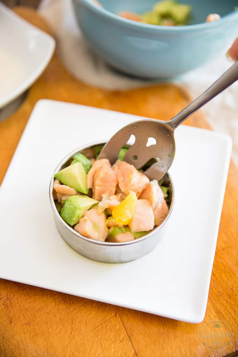 Citrus Avocado Salmon Ceviche by Sonia! The Healthy Foodie | Step-by-step instructions on thehealthyfoodie.com