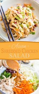 Highly nutritious, filling and satisfying, this Shredded Chicken Salad has a delicious Asian flavor profile that'll have you coming back for more!