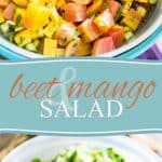Summer meets fall in this surprising but insanely delicious Beet Mango Salad. Dare give it a try: you won't believe how good the combination!