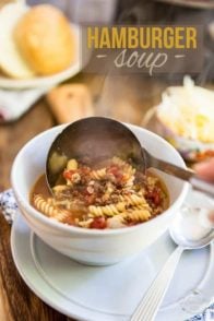 Hamburger soup: it's the goodness of a juicy hamburger and the warmth of a big comforting bowl of soup, all rolled into one!
