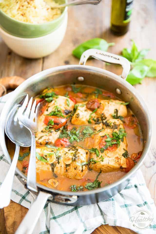 Easy Poached Fish In Tomato Basil Sauce - 