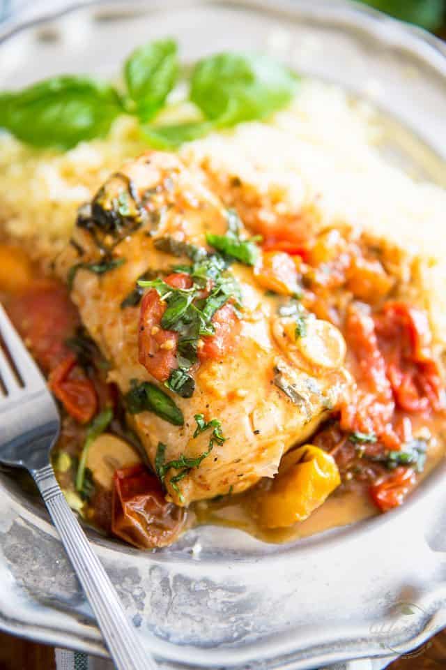 Easy Poached Fish Recipe - in Tomato Basil Sauce • The ...