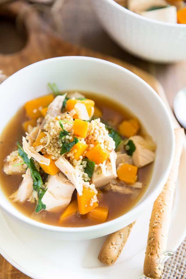 Soul warming and deliciously comforting Butternut Squash Quinoa Chicken Soup - your best ally this fall and winter season! 