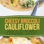 This healthier Cheesy Broccoli Cauliflower Casserole is a delicious way to sneak more cauliflower and broccoli into your kids' diet, and probably yours too!