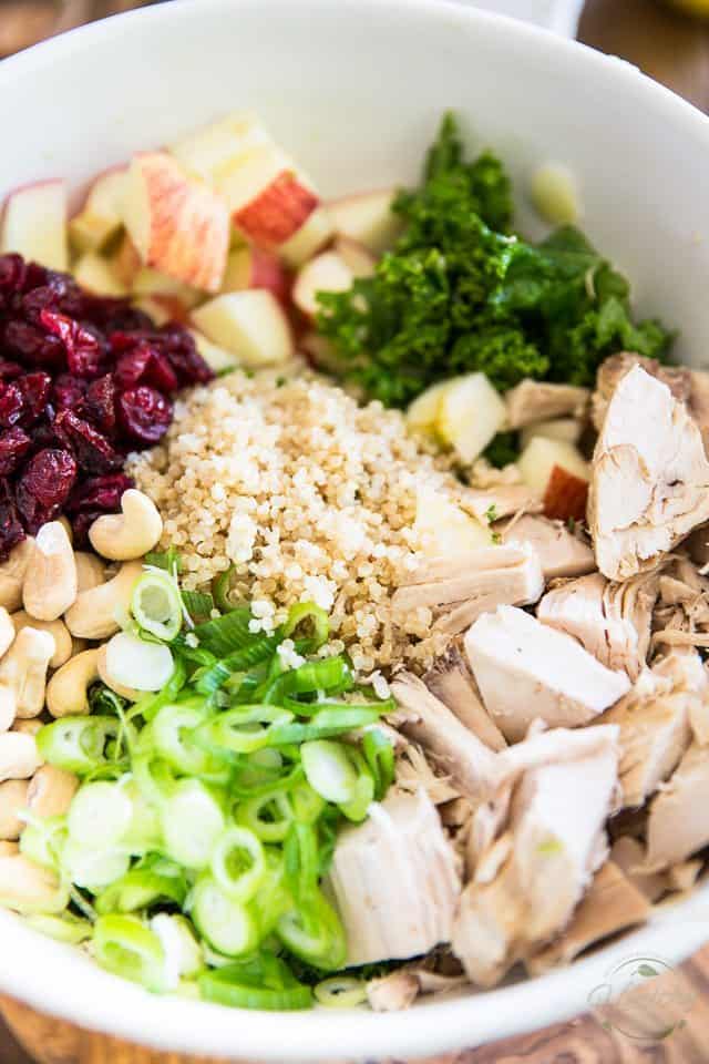 Kale Apple Chicken Salad by Sonia! The Healthy Foodie | Recipe on thehealthyfoodie.com
