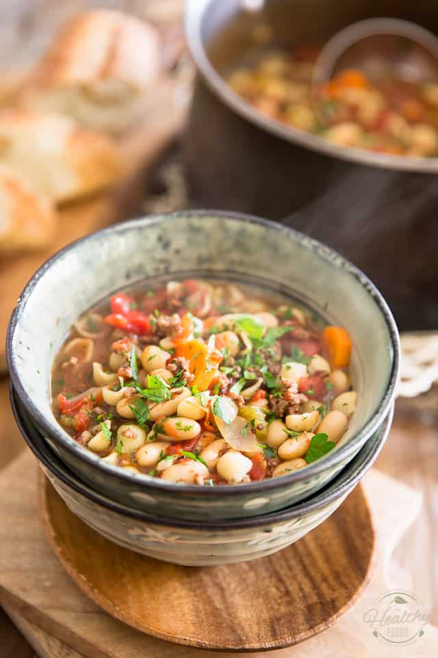 This Pasta e Fagioli might be quick and easy to make but that doesn't make it any less delicious, bone warming and soul comforting to eat!