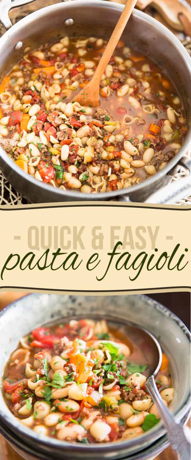 Quick and Easy Pasta e Fagioli Soup • The Healthy Foodie