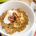 Super fast and stupid easy to prepare, these Pumpkin Pie Overnight Oats make for a great breakfast or post-workout meal that you will look forward to eating!