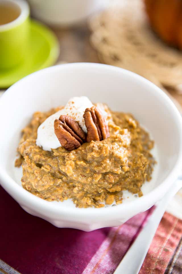 Pumpkin Pie Overnight Oats - Revisited • The Healthy Foodie