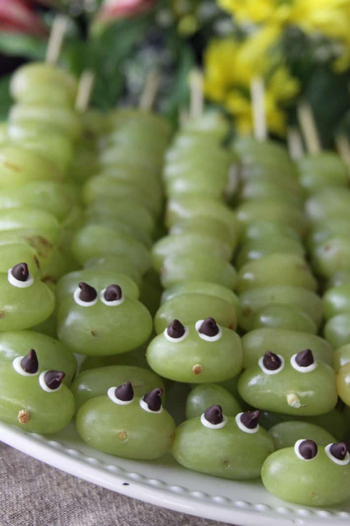 Halloween Recipe Ideas - Grape Caterpillars