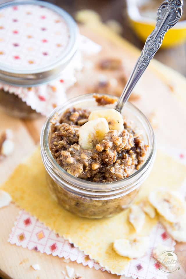 Spread this Banana Coconut Walnut Butter on a piece of buttered toast for a tasty snack, or just eat it by the spoonful... it's like Banana Bread in a jar!