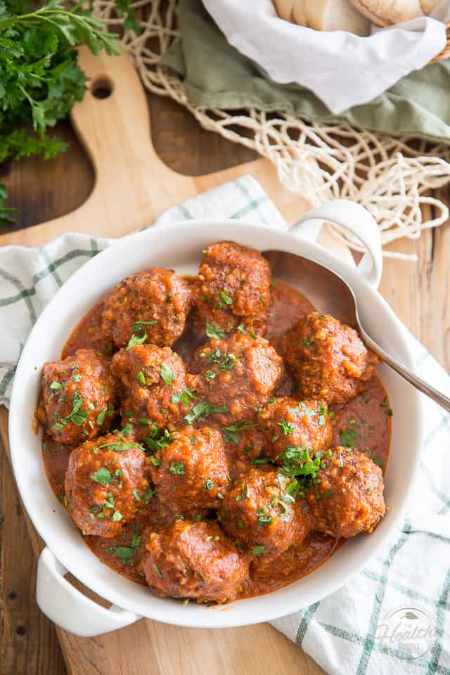 Porcupine Meatballs: we're talking huge meatballs filled with lots of rice, simmered in a rich tomato sauce. Home cooking doesn't get much better than this! 