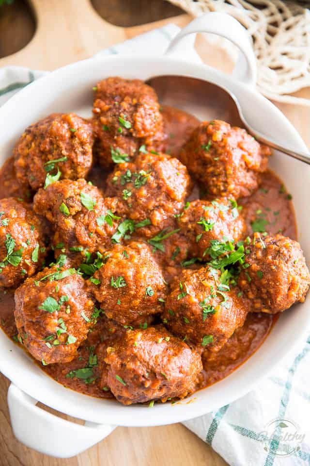 Porcupine Meatballs: we're talking huge meatballs filled with lots of rice, simmered in a rich tomato sauce. Home cooking doesn't get much better than this! 