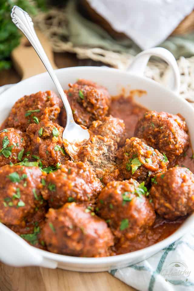 Porcupine Meatballs: we're talking huge meatballs filled with lots of rice, simmered in a rich tomato sauce. Home cooking doesn't get much better than this! 