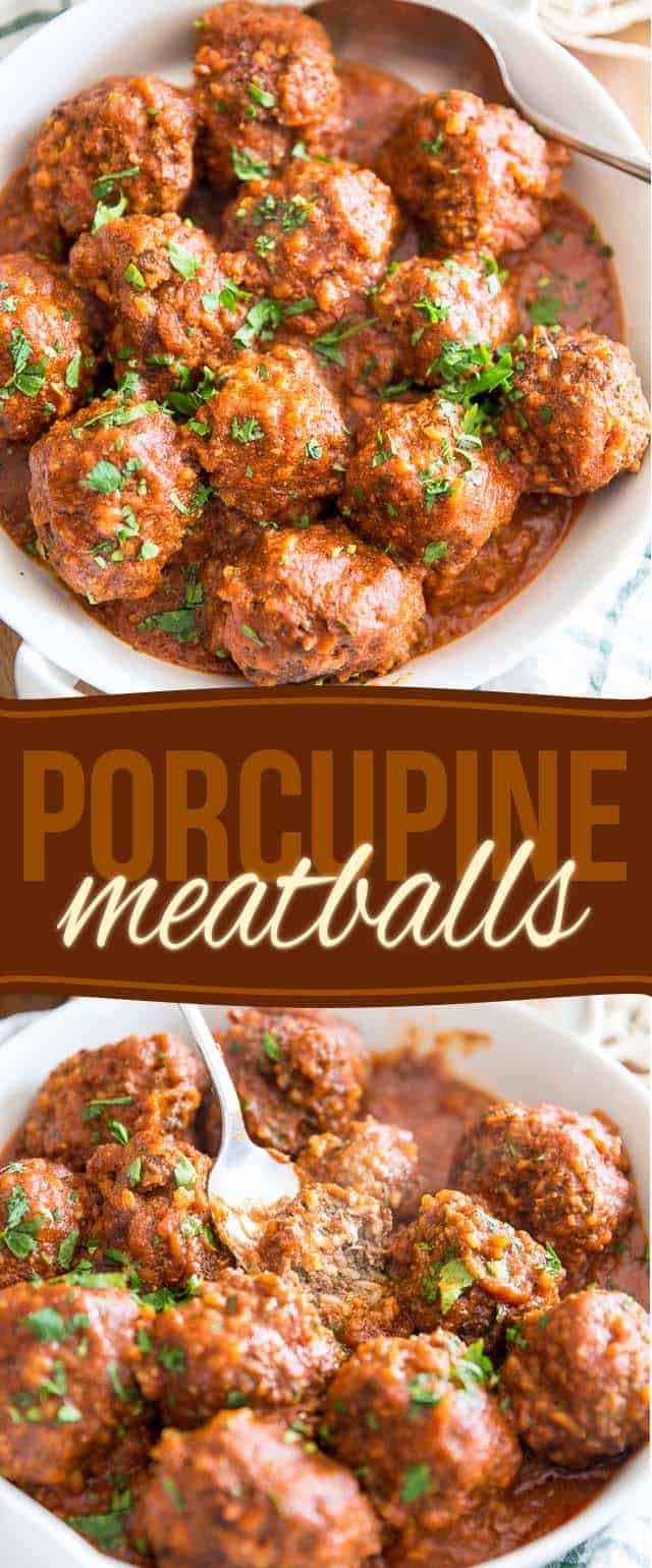 Porcupine Meatballs in Rich Tomato Sauce • The Healthy Foodie