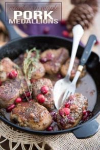 Easy and quick to make, simple but delicious, these Cranberry Maple Pork Medallions are perfect for just about any occasion!