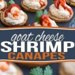 Goat Cheese Shrimp Dip Canapés by Sonia! The Healthy Foodie | recipe on thehealthyfoodie.com