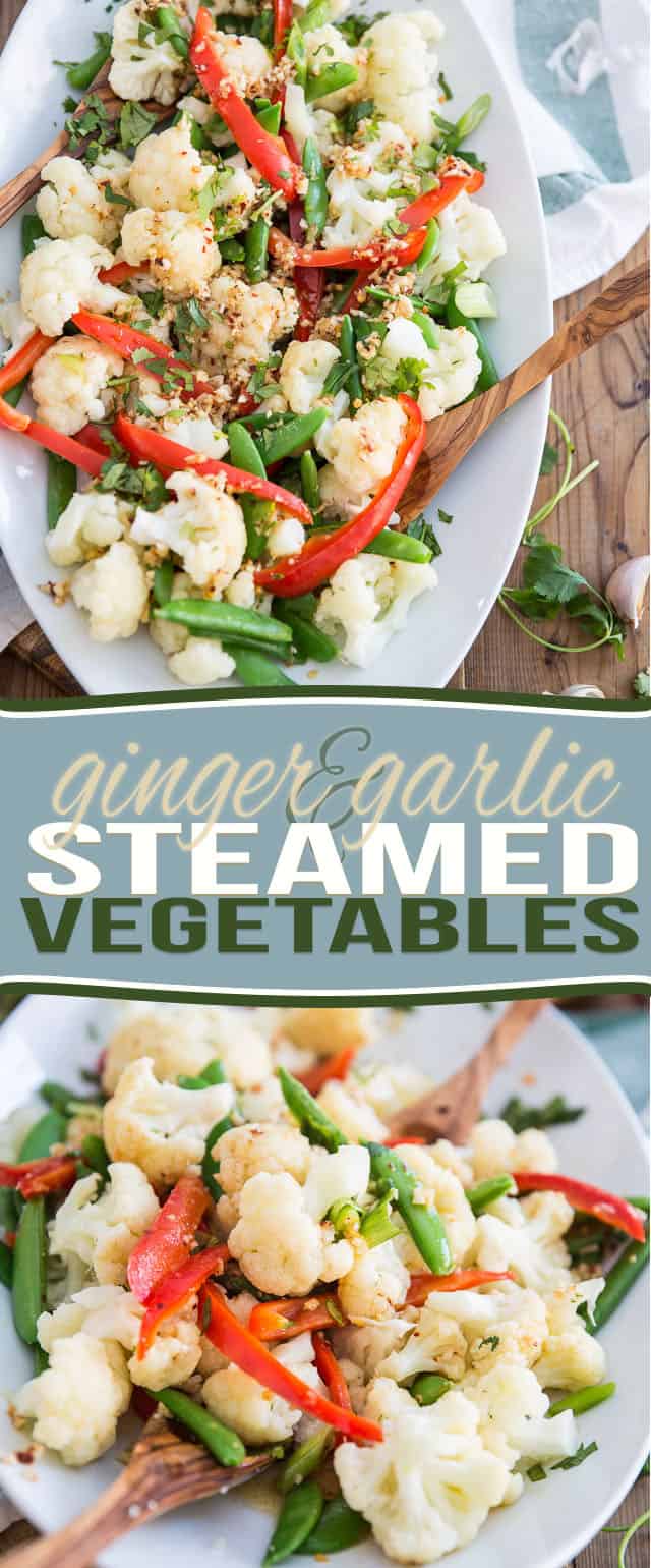 Ginger Garlic Steamed Vegetables • The Healthy Foodie