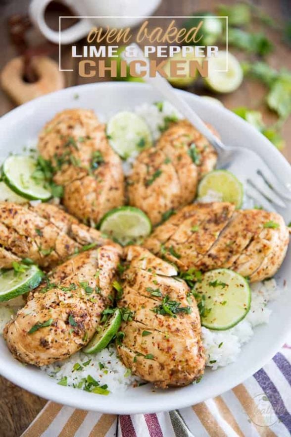 Oven Baked Lime and Pepper Chicken • The Healthy Foodie