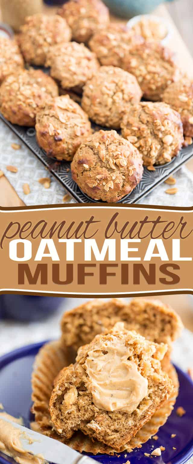 Peanut Butter Oatmeal Muffins • The Healthy Foodie