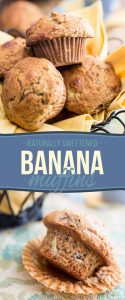 These Naturally Sweetened Banana Muffins taste just like a slice of yummy banana bread... you'll never believe how healthy they actually are!