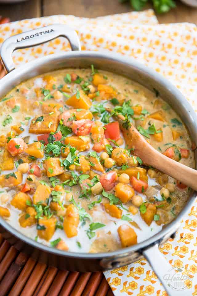 Butternut Squash Chickpea Curry • The Healthy Foodie