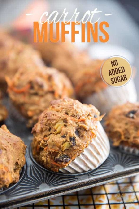 No Added Sugar Carrot Muffins • The Healthy Foodie