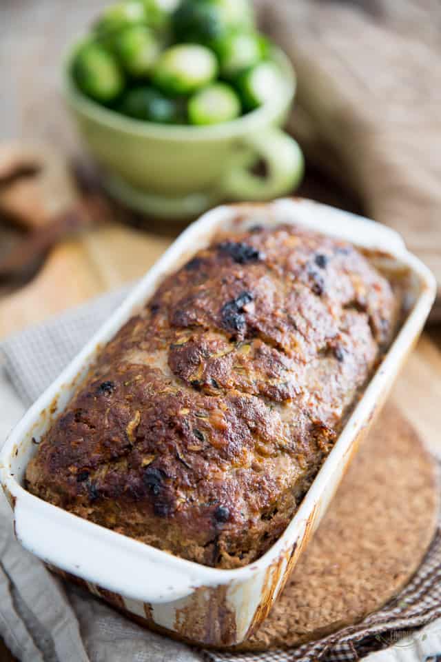 Cheddar Parmesan Zucchini Meatloaf by Sonia! The Healthy Foodie | Recipe on thehealthyfoodie.com