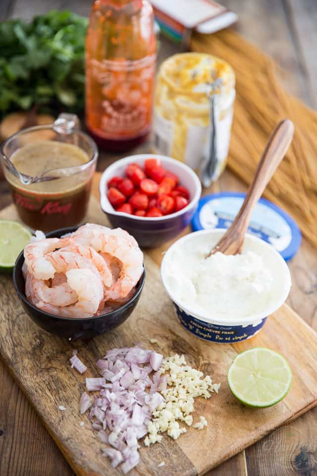 Creamy Goat Cheese Shrimp Pasta by Sonia! The Healthy Foodie | Recipe on thehealthyfoodie.com