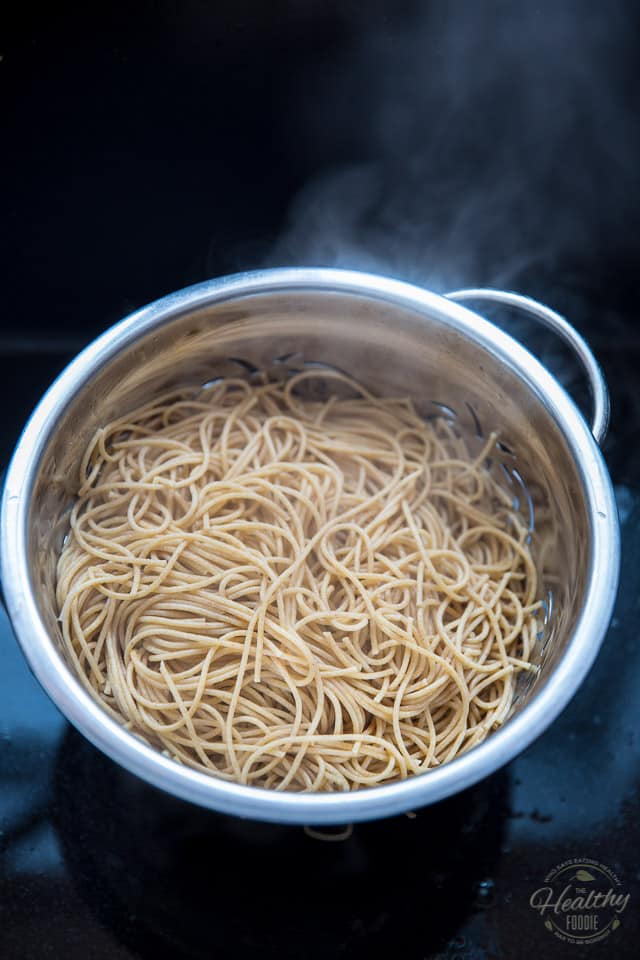 Creamy Goat Cheese Shrimp Pasta by Sonia! The Healthy Foodie | Recipe on thehealthyfoodie.com