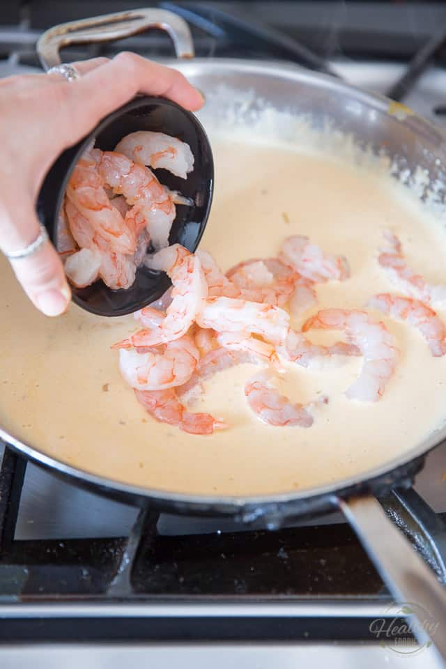 Creamy Goat Cheese Shrimp Pasta by Sonia! The Healthy Foodie | Recipe on thehealthyfoodie.com
