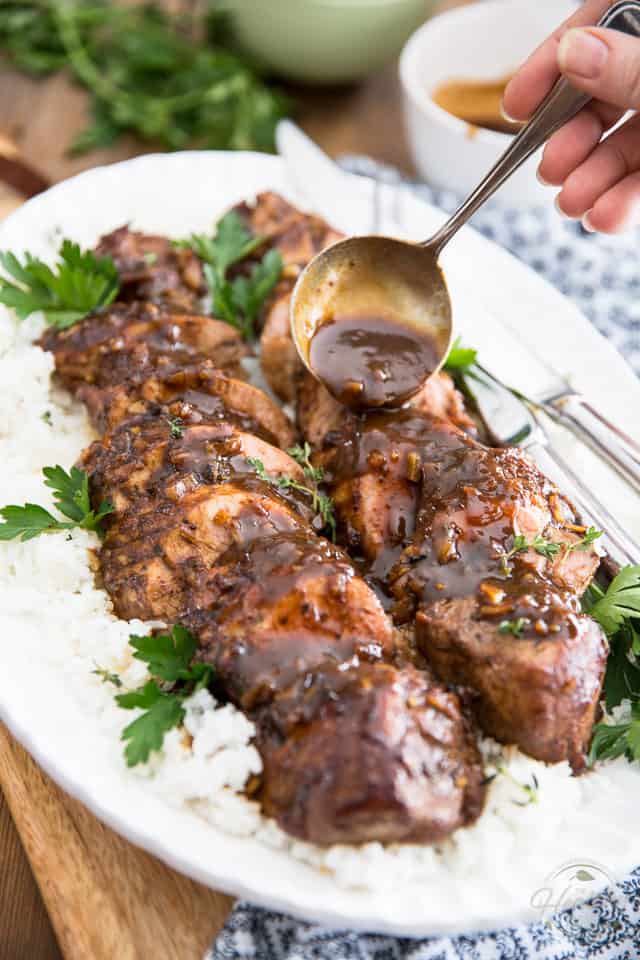 Maple Balsamic Pork Tenderloin by Sonia! The Healthy Foodie | Recipe on thehealthyfoodie.com