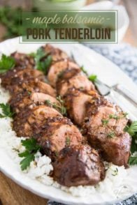 Maple Balsamic Pork Tenderloin by Sonia! The Healthy Foodie | Recipe on thehealthyfoodie.com