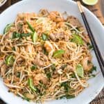 Pork and Shrimp Pad Thai by Sonia! The Healthy Foodie | Recipe on thehealthyfoodie.com