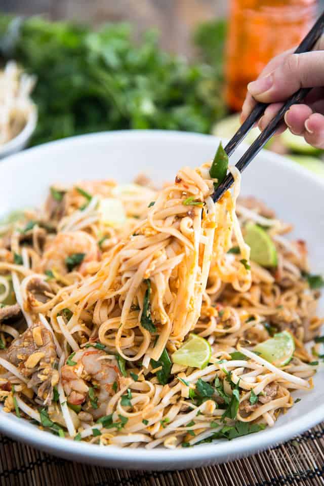 Quick and Easy Pork and Shrimp Pad Thai - who needs take out when you can do even better in the comfort of you own home?