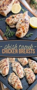 Inspired by my one of my favorite take-out foods, these Shish Taouk inspired Chicken Breasts are pretty much the next best thing to owning a Doner oven!