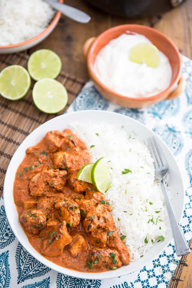 Chicken Tikka Masala is an extremely popular Indian stew that's made with chunks of tangy grilled chicken all wrapped up in a creamy, spicy tomato sauce.