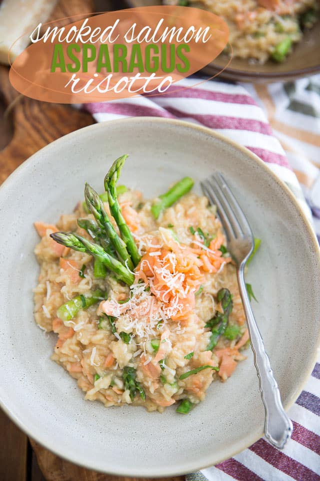 Smoked Salmon Asparagus Risotto The Healthy Foodie