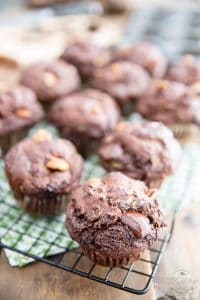 Healthy Zucchini Chocolate Muffins • The Healthy Foodie