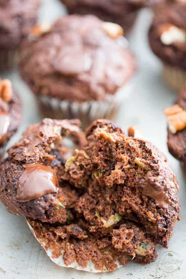 Made with nothing but wholesome ingredients and loaded with intense chocolate flavor, these Zucchini Chocolate Muffins will please even the kid in you!