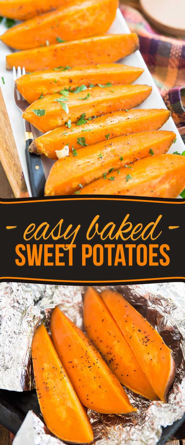 Easy Baked Sweet Potatoes • The Healthy Foodie