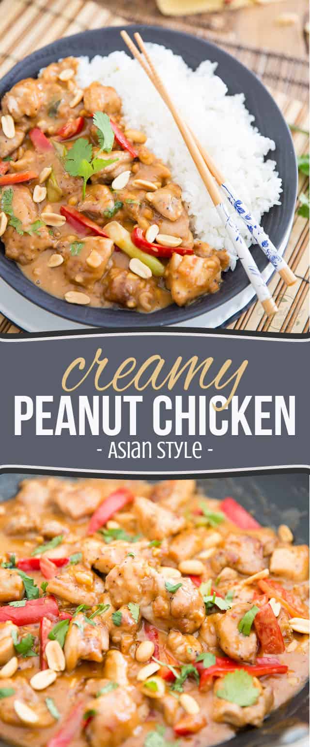 Asian Style Creamy Peanut Chicken • The Healthy Foodie