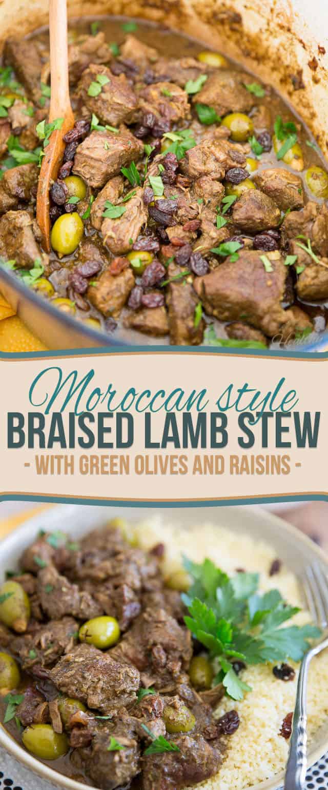 Moroccan Style Braised Lamb Stew • The Healthy Foodie
